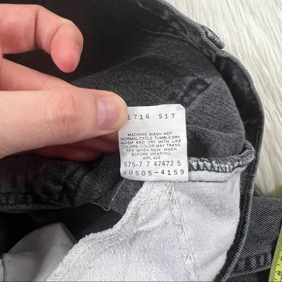 Vintage 1987 Levi's Size 30 (Tagged 33) Faded Black Denim Jeans - Picture 10 of 10